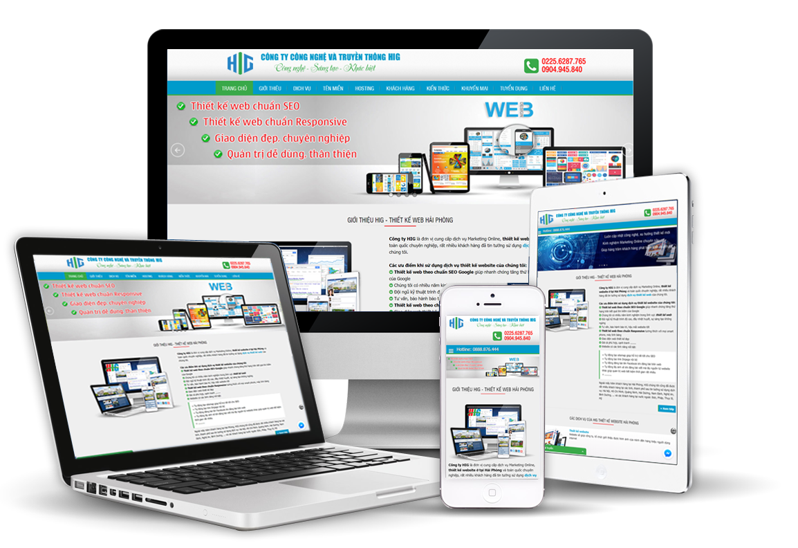 Thiết kế web Hải Phòng HIG - Công ty thiết kế website chuyên nghiệp giá rẻ  tại Hải Phòng