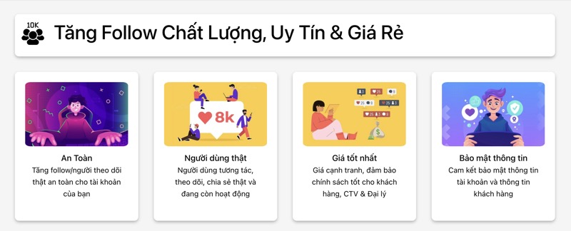 Dịch vụ tăng follow tại TangFollow.vn có gì đặc biệt?