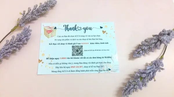 mẫu thư cảm ơn khách hàng shopee đẹp