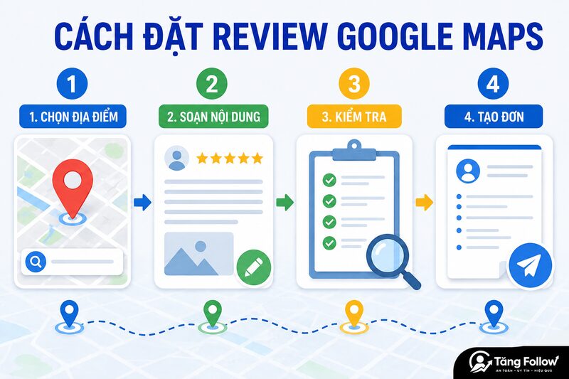 Các bước đặt dịch vụ review Google Maps
