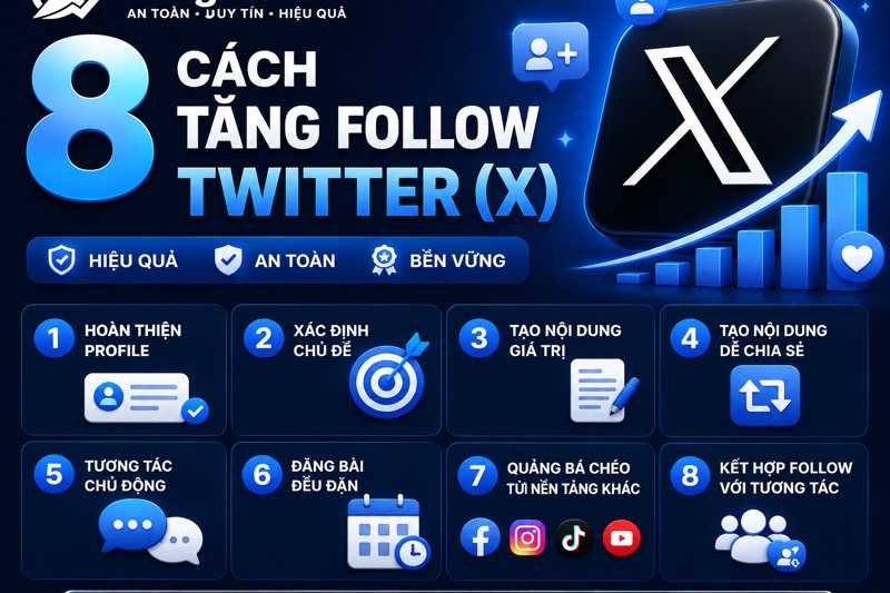 Các cách tăng follow X