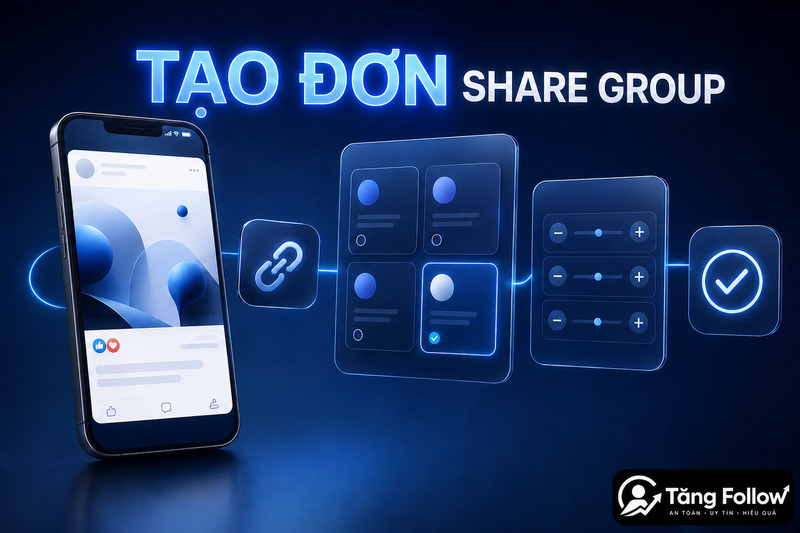Cách tạo đơn tăng share Group Facebook
