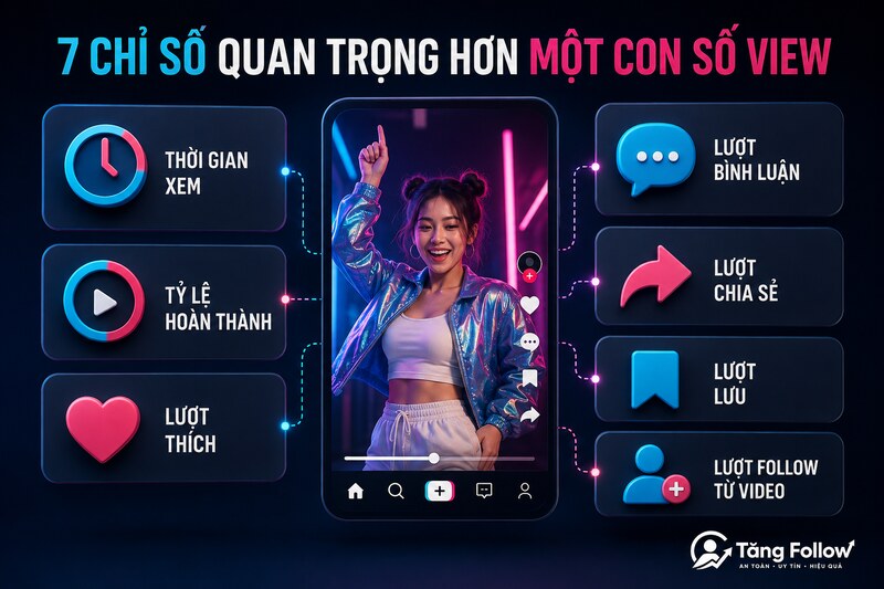 Bảy chỉ số quan trọng khi đánh giá video TikTok