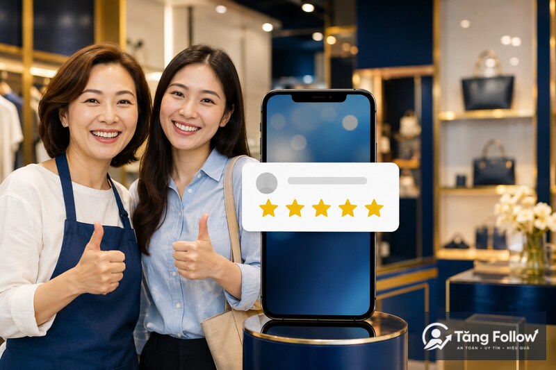 Đánh giá 5 sao Fanpage giúp xây dựng uy tín