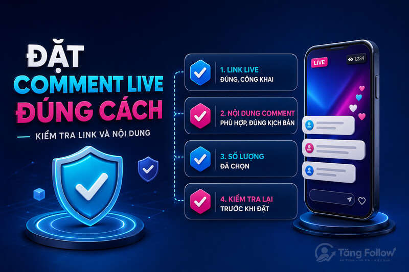 Cách đặt comment livestream TikTok