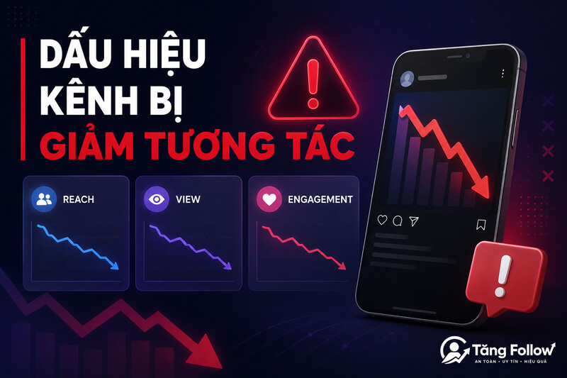 Dấu hiệu kênh bị giảm tương tác trên mạng xã hội