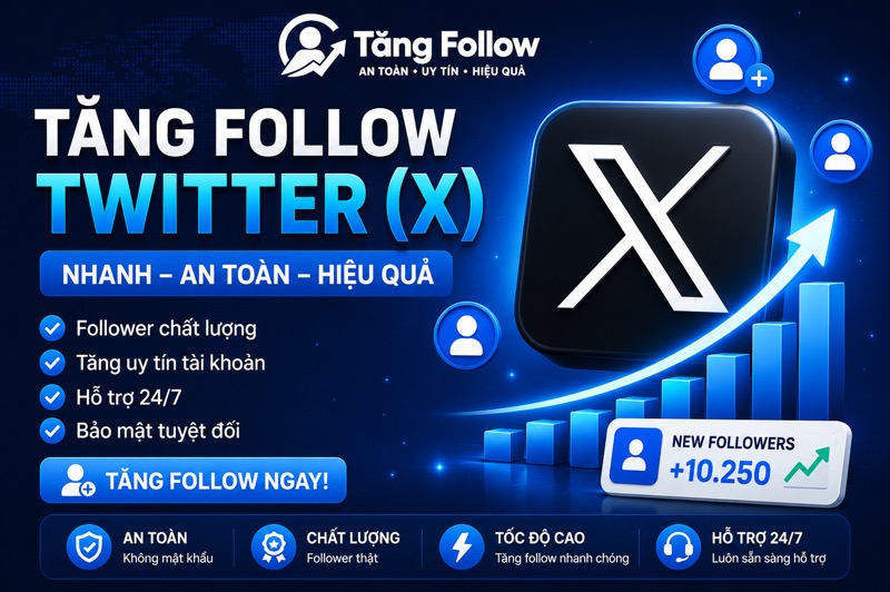 Tăng follow Twitter Nhanh