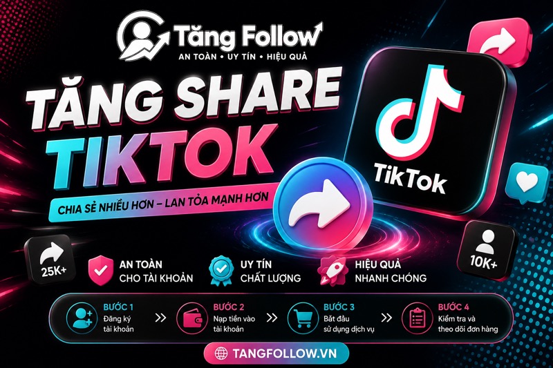 Dịch vụ tăng share video Tiktok