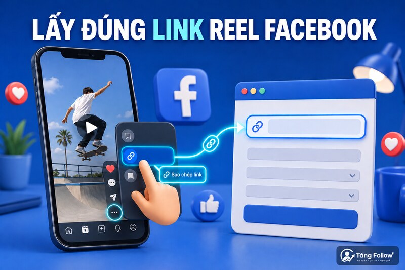 Cách lấy đúng link Reel Facebook trước khi tăng lượt thích