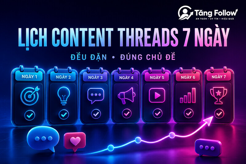 Lịch content Threads 7 ngày dễ áp dụng