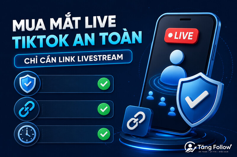 Mua mắt livestream TikTok an toàn chỉ cần link live