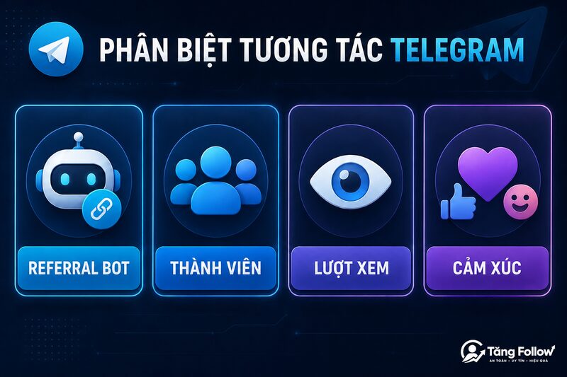 Phân biệt ref member view và cảm xúc Telegram