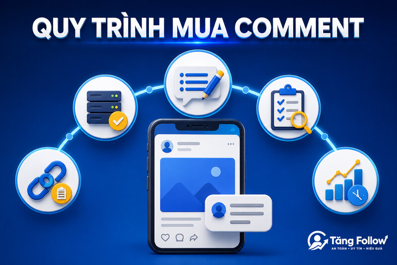 Quy trình mua comment Facebook tại Tăng Follow