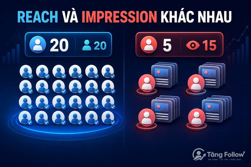 Reach và Impression khác nhau