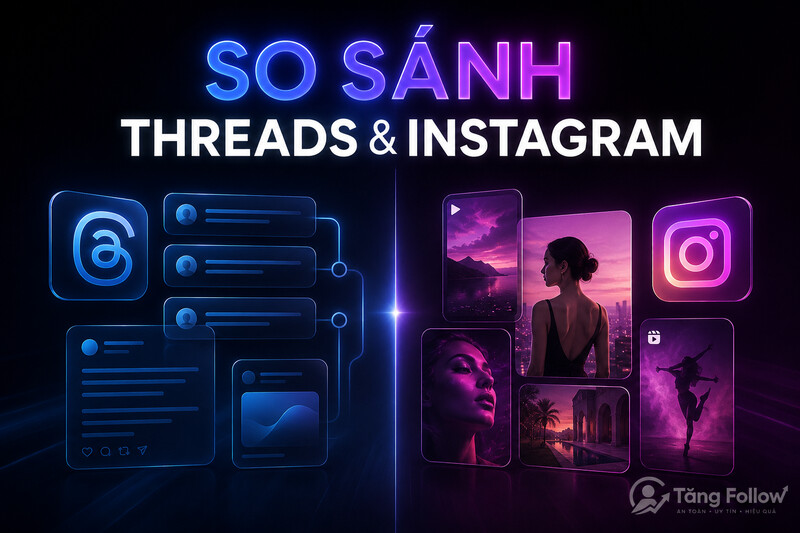 So sánh Threads và Instagram