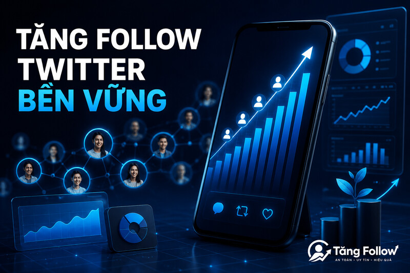 Kết hợp tăng follow Twitter tự nhiên và dịch vụ