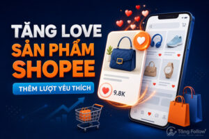 Tăng Love sản phẩm Shopee