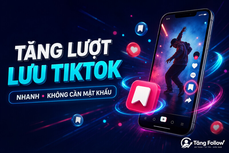 Tăng lượt lưu TikTok nhanh không cần mật khẩu