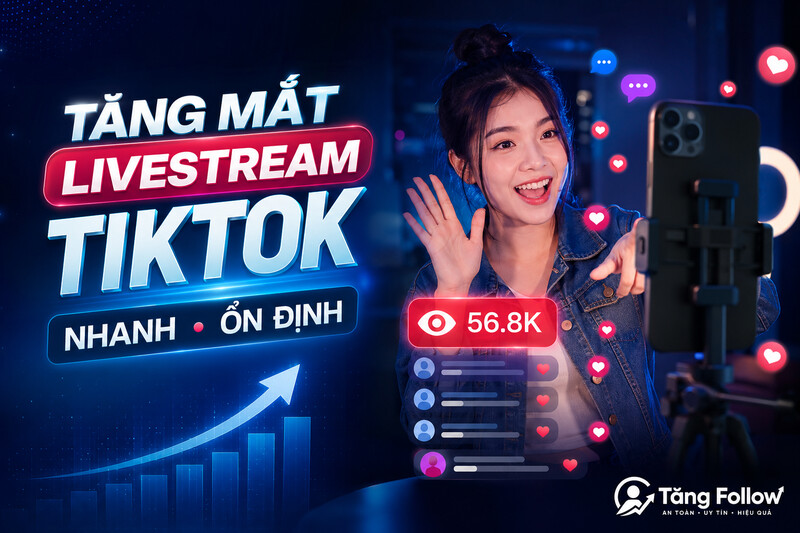 Tăng mắt livestream TikTok nhanh và ổn định