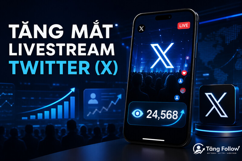 Tăng mắt livestream Twitter X nhanh và ổn định