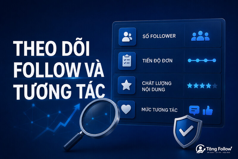 Theo dõi follower và tương tác sau khi sử dụng dịch vụ