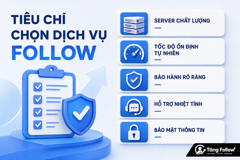 Tiêu chí lựa chọn dịch vụ tăng follow uy tín