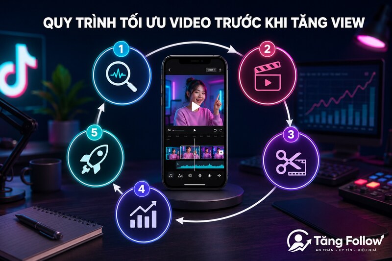 Quy trình tối ưu video TikTok trước khi tăng view