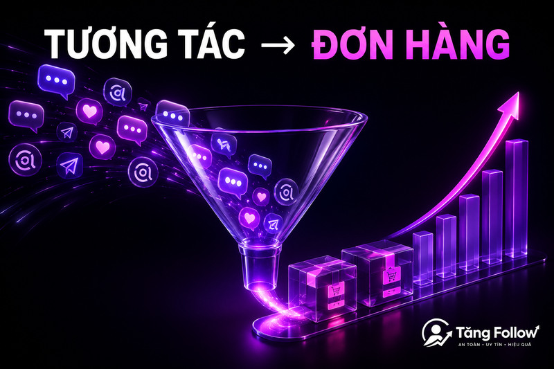 Phễu từ tương tác đến đơn hàng trên Threads