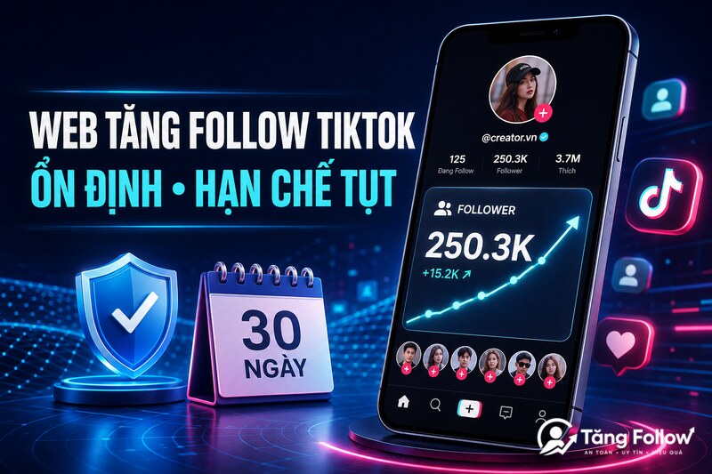 Web tăng follow TikTok uy tín và ổn định