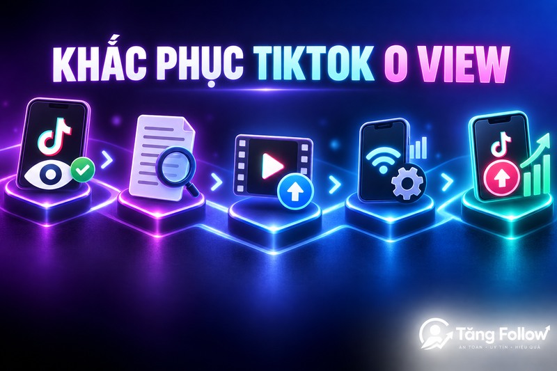 Các bước khắc phục TikTok bị 0 view