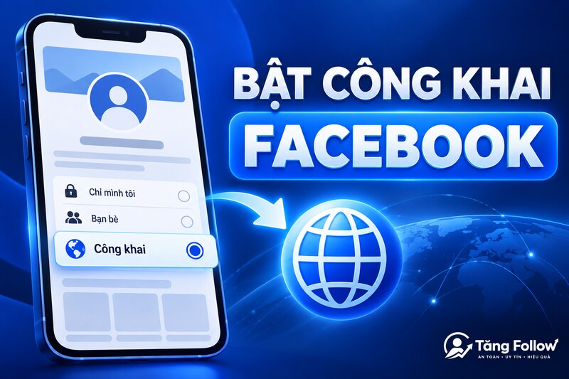 Bật chế độ công khai tài khoản Facebook