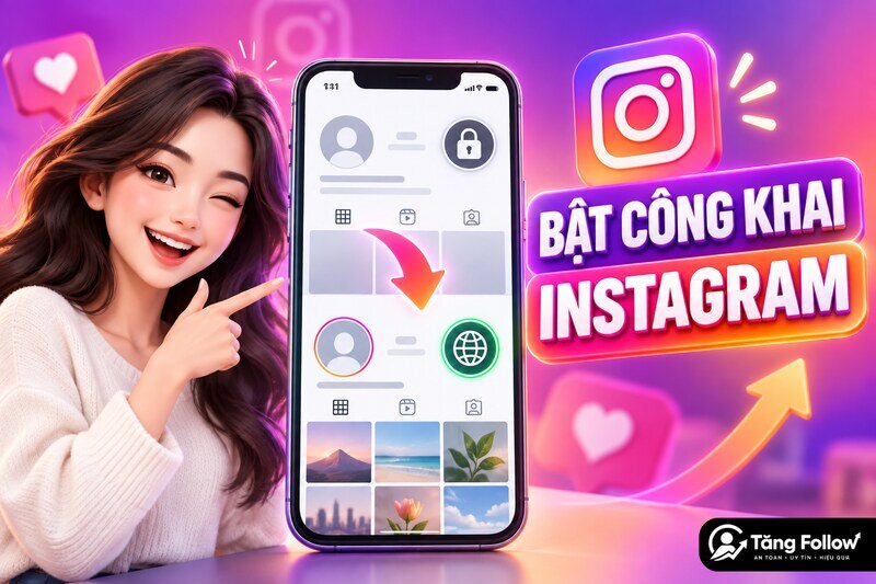 Bật công khai tài khoản Instagram