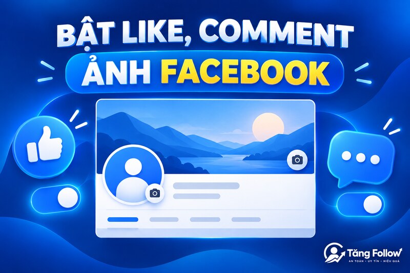Bật Like Comment ảnh đại diện Facebook