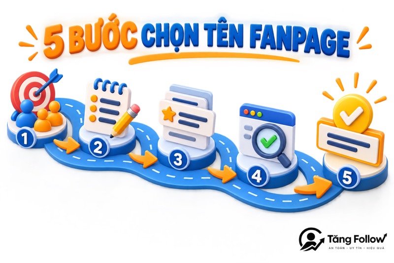 Các bước chọn tên fanpage phù hợp