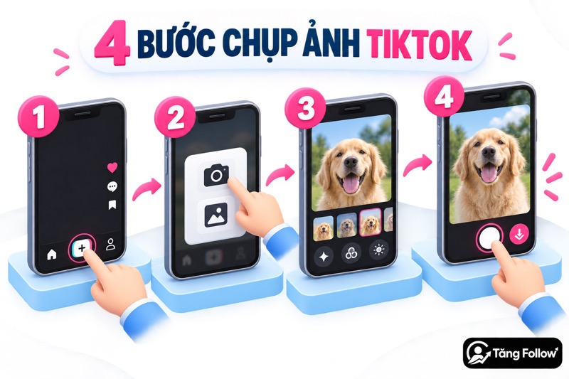 Các bước chụp ảnh trên TikTok