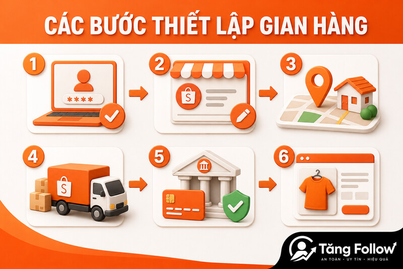 Các bước thiết lập gian hàng Shopee hoàn chỉnh