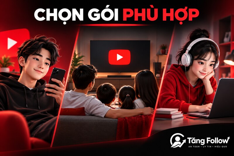 Các gói YouTube Premium cá nhân gia đình và sinh viên