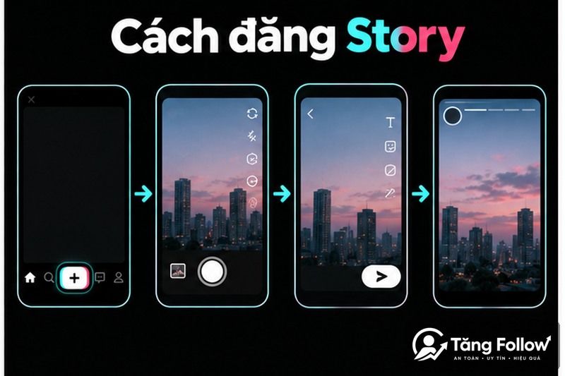 Cach Dang Story Tiktok
