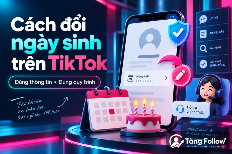 Cách đổi ngày sinh trên TikTok
