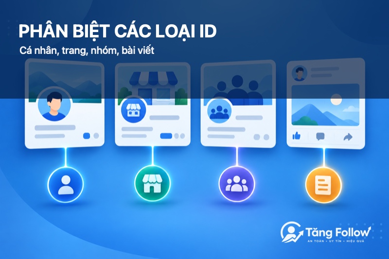 Phân biệt UID cá nhân, trang, nhóm và bài viết