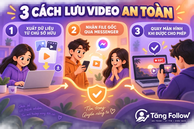 Cách lưu video Facebook an toàn