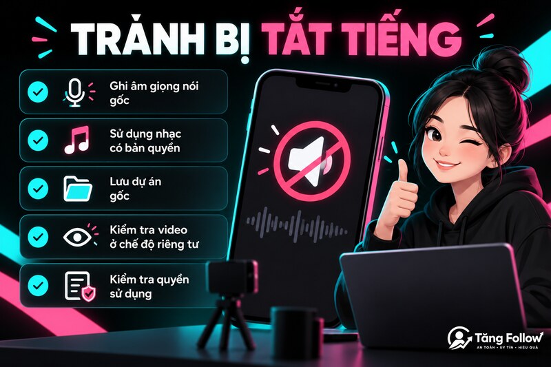 Cách tránh TikTok tắt tiếng video
