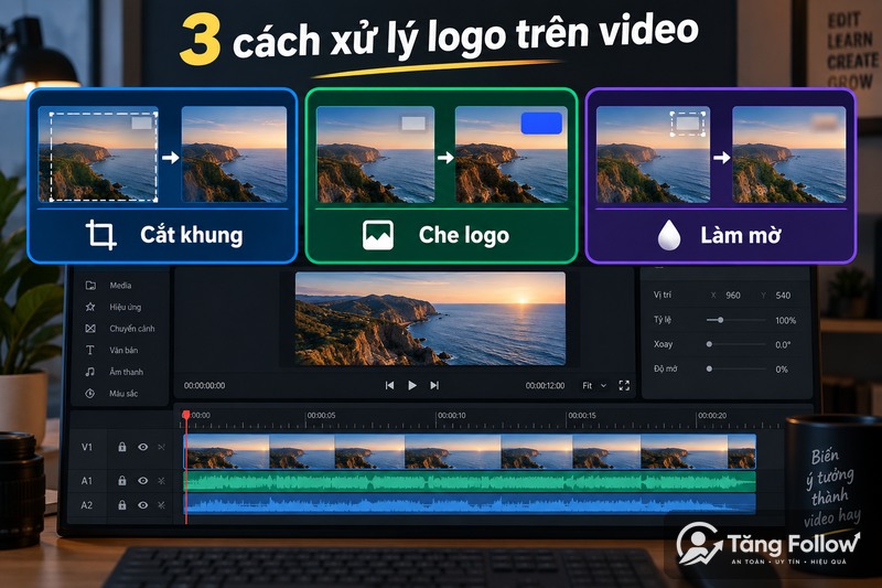 Ba cách xử lý logo trên video TikTok