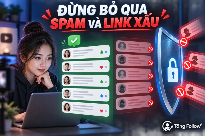 Cách chặn spam và link xấu trong bình luận YouTube