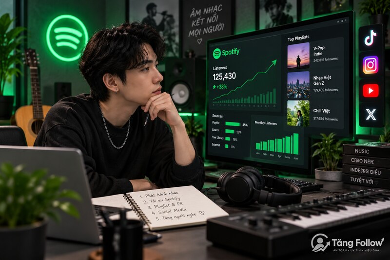 Chiến lược phát triển follower cho nghệ sĩ Spotify