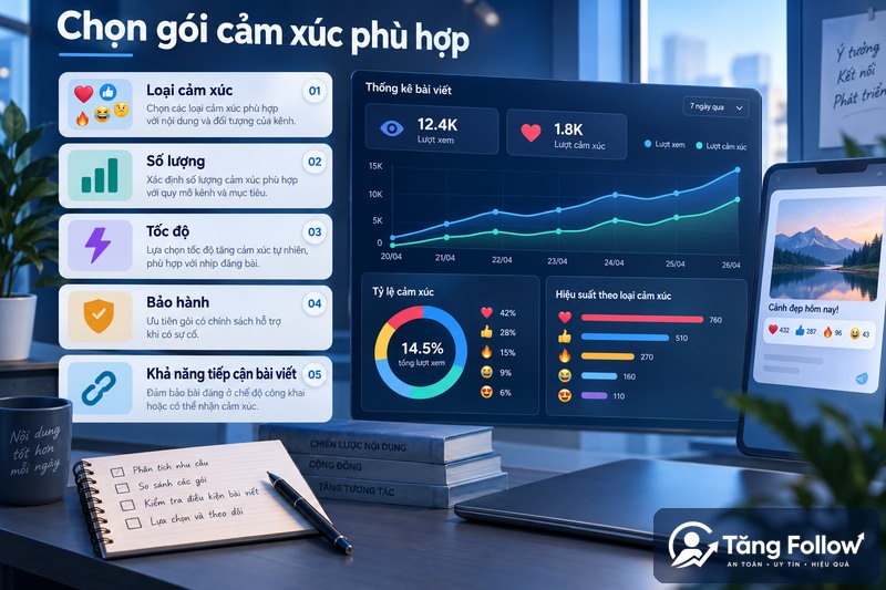 Chọn gói cảm xúc Telegram phù hợp