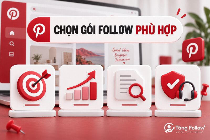 Cách chọn gói tăng follow Pinterest phù hợp