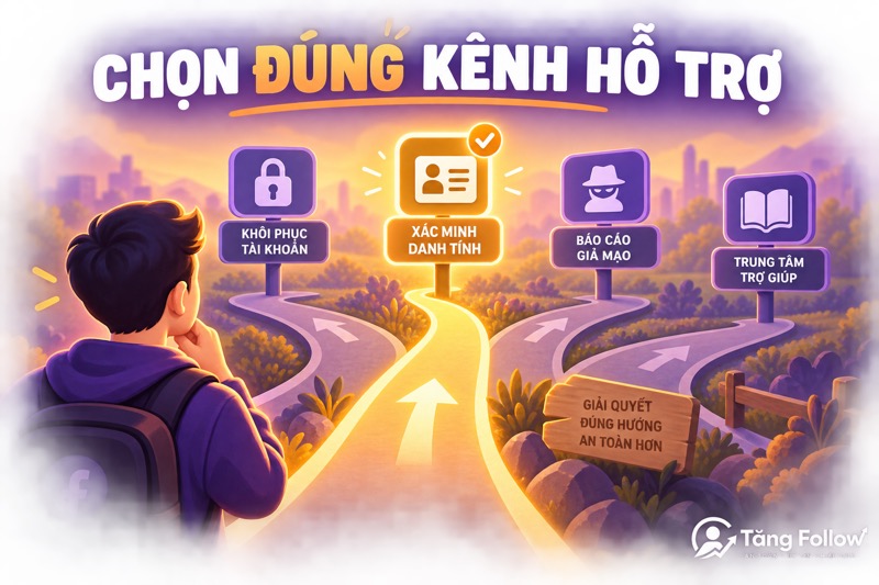 Chọn đúng kênh hỗ trợ Facebook