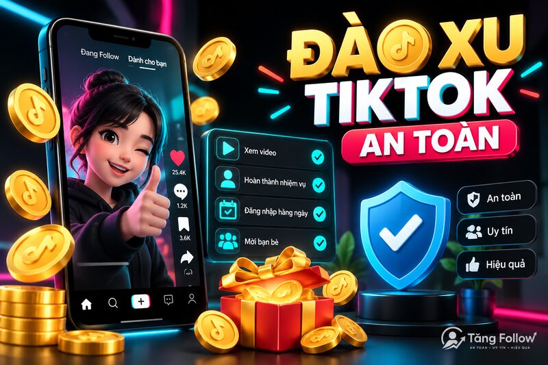 Đào xu TikTok an toàn và cách kiếm điểm thưởng