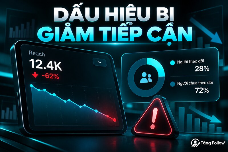 Dấu hiệu Shadowban Instagram qua dữ liệu lượt tiếp cận